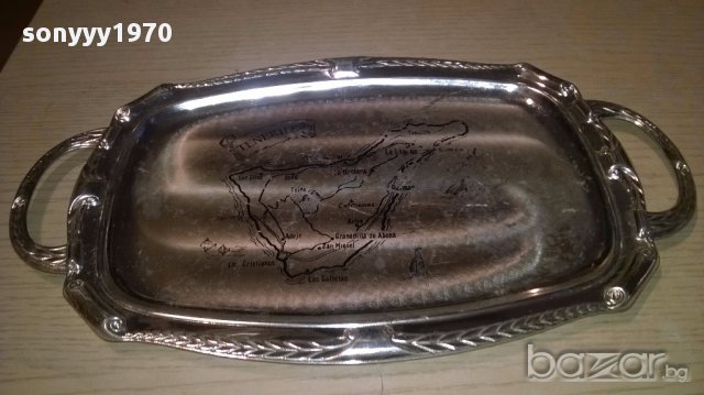 Tenerife-поднос 30х19см-внос швеицария, снимка 4 - Антикварни и старинни предмети - 17468655