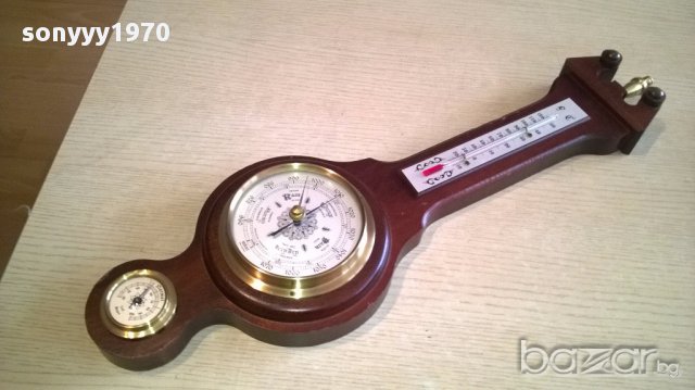 Ретро колекция-хидро/баро/термометър-54х16см-внос швеицария, снимка 3 - Антикварни и старинни предмети - 17723285