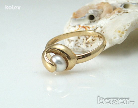 продаден!златен пръстен ЗАРАЖДАНЕТО НА ПЕРЛАТА 2.63 грама №56, снимка 5 - Пръстени - 17721526