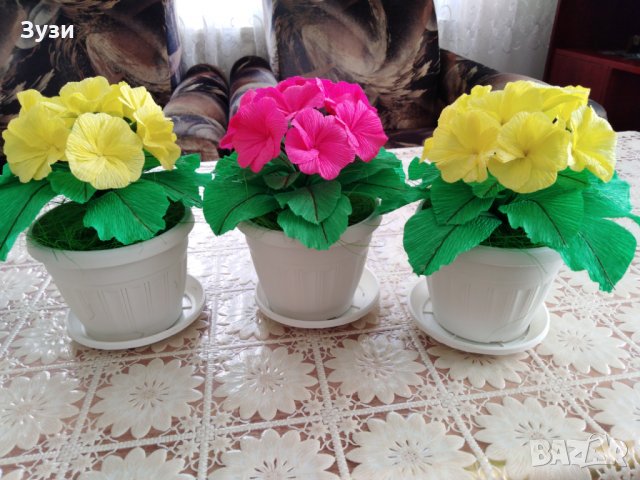 Цветя от хартия-иглики, снимка 8 - Изкуствени цветя - 24675679