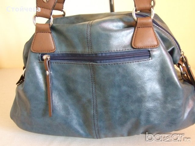 Gerry Weber чисто нова чанта от кожа в синьо, снимка 8 - Чанти - 20794447
