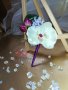Сватбена бутониера за ревер Орхидея Кристи, снимка 1 - Сватбени аксесоари - 20710021