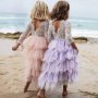 Детска рокля ефирна бледо лилава 2/3/4 год. Ново, снимка 1
