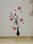 Декорация за стена Стикер за стена 3Д 3D декоративен ваза дърво цвете, снимка 4