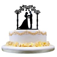 4  цвята арка с младоженци за сватба пластмасов топер украса табела за сватбена сватба торта, снимка 2 - Други - 18428953