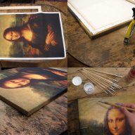Релефна принт картина "Мона Лиза", снимка 5 - Картини - 8521859