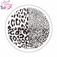 леопардови шарки кръгла плочка / щампа шаблон за печат на нокти, снимка 1 - Продукти за маникюр - 17397222