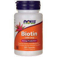 NOW Biotin 1000 мг, 100 капсули