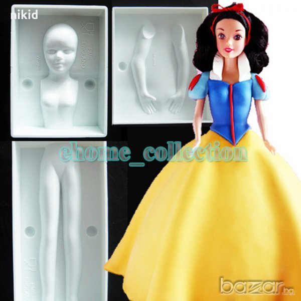 жена човешка фигура тяло пластмасови форма части за направа от фондан тесто молд форми, снимка 1