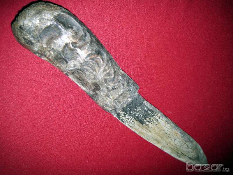 Зомби нож, кама, театрален, филмов реквизит от гума и дърво, снимка 1