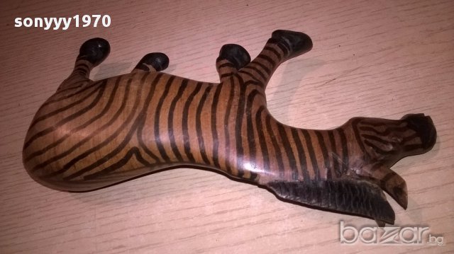 Зебра-тиково дърво-22х12х5см-внос швеицария, снимка 6 - Антикварни и старинни предмети - 17393092