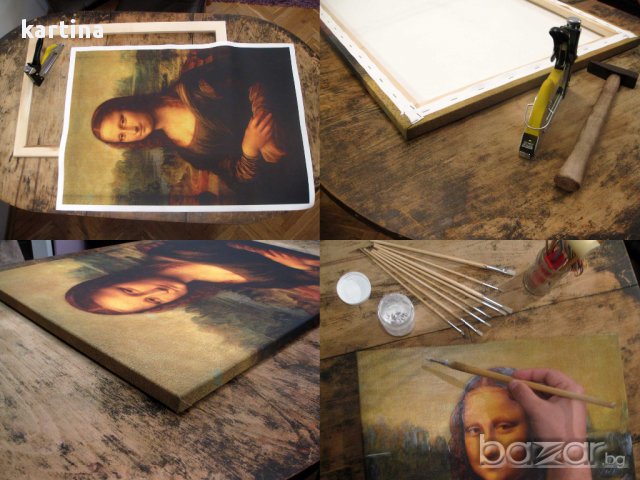 Релефна принт картина "Мона Лиза", снимка 5 - Картини - 8521859