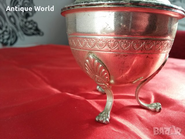 Красив Стар Викториански  ПОСРЕБРЕН Съд, снимка 3 - Антикварни и старинни предмети - 23989542