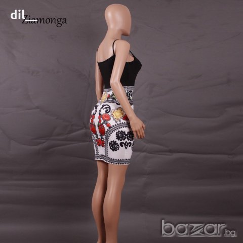 Налични! Рокля с принт цветя, снимка 2 - Рокли - 7257047