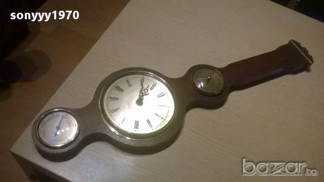 Ретро хидро/барометър/часовник-60/17см-внос швеицария, снимка 17 - Антикварни и старинни предмети - 15452306