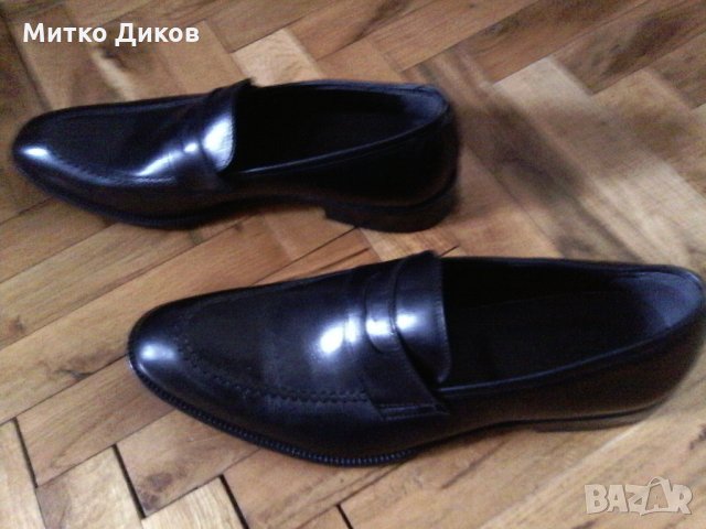 Обувки DEL RE- PENNY LOAFER BLACK-№44 италиански нови-естествена кожа, снимка 2 - Официални обувки - 23445124
