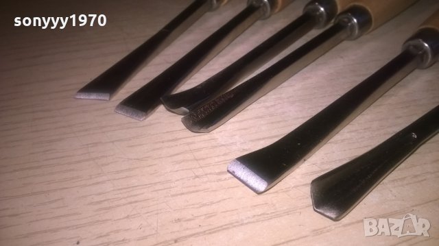 6 броя длета с различни форми за дърворезба-17см-нови, снимка 10 - Други инструменти - 25356624
