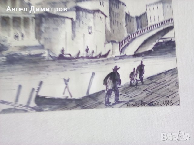 Картина акварел Георги Репнински , снимка 2 - Картини - 25441861