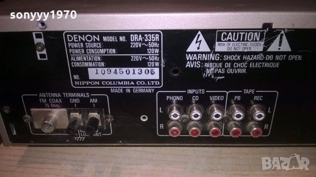 denon dra-335r-made in germany-за ремонт/части-внос швеицария, снимка 15 - Ресийвъри, усилватели, смесителни пултове - 23812512