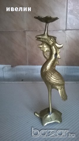 фигуративен месингов свещник , снимка 3 - Антикварни и старинни предмети - 18064273