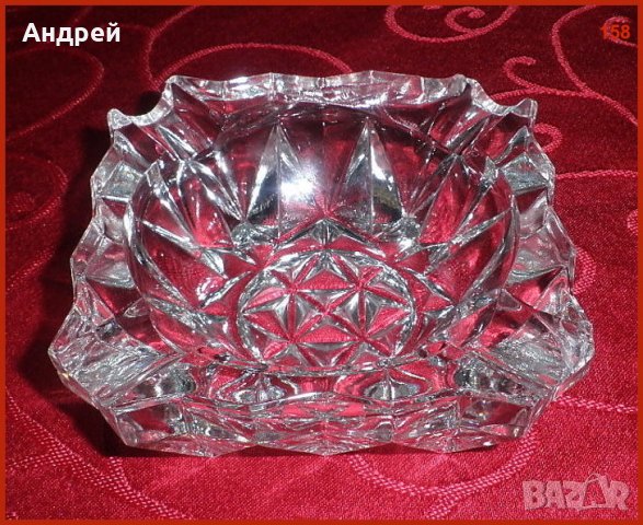 Кристален пепелник – френско производство, снимка 2 - Декорация за дома - 23421876