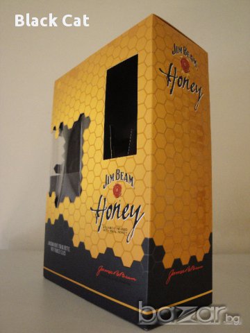 Празна колекционерска бутилка / шише от бърбън уиски Jim Beam Bourbon Honey, картонена кутия,алкохол, снимка 7 - Други ценни предмети - 10255680