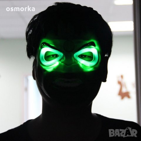 Хълк Hulk маска Led светлини нова Marvel герой зелен и силен, снимка 4 - Други - 23013837