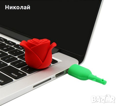 Флашка USB 32 гб Червена роза  , флаш памет, снимка 2 - USB Flash памети - 24848992