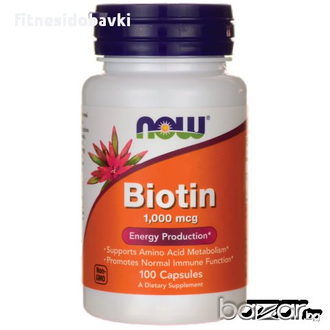 NOW Biotin 1000 мг, 100 капсули