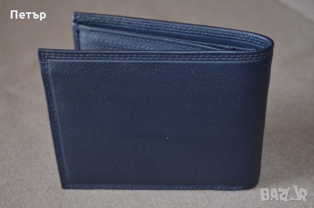 Mano 1919 MOLLIS M19852 Blue тъмносин хоризонтален портфейл до 13 карти, снимка 4 - Портфейли, портмонета - 23001254