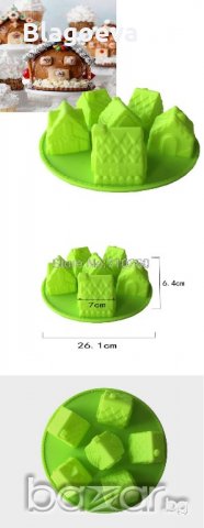 Силиконовa форма „Коледни къщички”, снимка 3 - Форми - 20115360