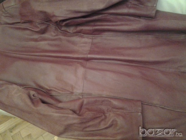 Елегантно  дамско кожено  яке от естествена кожа цвят бордо, снимка 4 - Якета - 6673133