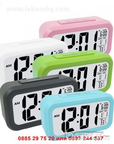 Електронен LED часовник с аларма - код 1019, снимка 5 - Други стоки за дома - 12979307