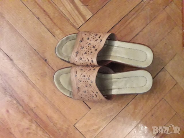 Дамски кожени чехли №38, снимка 6 - Чехли - 26101979