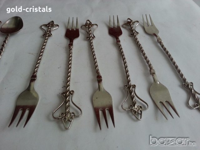  вилици и лъжици филигран, снимка 10 - Антикварни и старинни предмети - 20036262