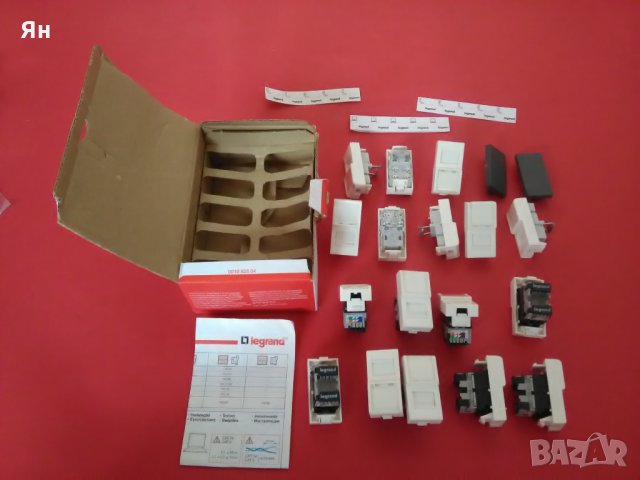  Legrand MOSAIC Комплект от:Модули RJ45 cat5е,RJ11,Рамки , снимка 2 - Друга електроника - 25567708