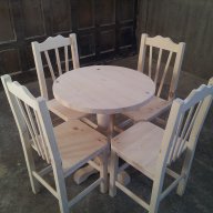 Кръгла маса и столове, снимка 9 - Маси - 17005023