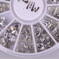 Капси в сребристо различни формички, снимка 2 - Продукти за маникюр - 17535861