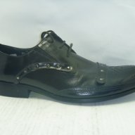 Мъж.обувки НЕДИ СТИЛ ест.кожа черни връзки кабзи 9253, снимка 1 - Ежедневни обувки - 14000446