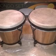 New bongos set+cd-40x23x19-made in germany-внос швеицария, снимка 2 - Ударни инструменти - 16949410