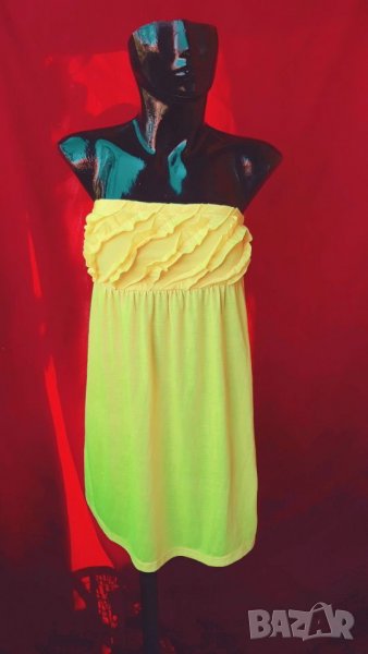 Ярко жълта туника бюстие С/М, снимка 1