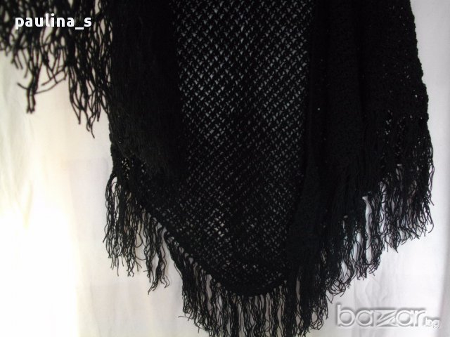 Черен комплект от шапка и шал в черно, снимка 7 - Шапки - 16230203