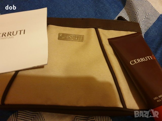 Комплект чанта за тоалетни принадлежности CERRUTI и душ гел, оригинал, снимка 1 - Чанти - 25645181
