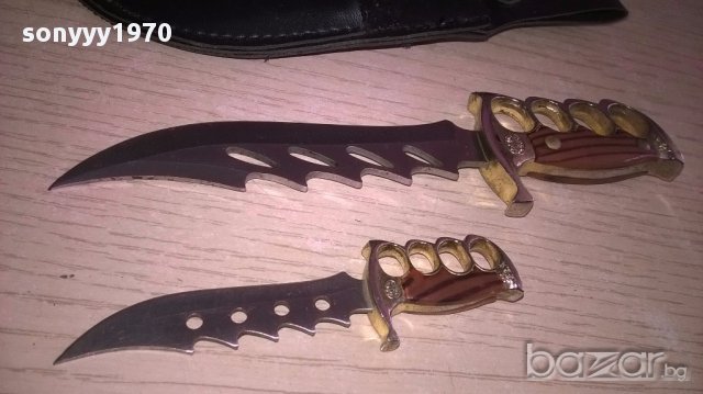 немски ножове в кания 17см с канията-внос швеицария, снимка 6 - Антикварни и старинни предмети - 18040006