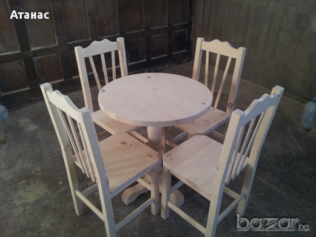 Кръгла маса и столове, снимка 9 - Маси - 17005023