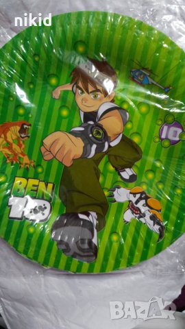 ben Ten 10 Бен Тен 10   10 бр парти чинии чинийки, снимка 2 - Чинии - 18226104