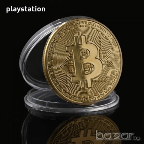 Bitcoin Биткойн колекционерска позлатена монета Промоция, снимка 2 - Подаръци за рожден ден - 20013523