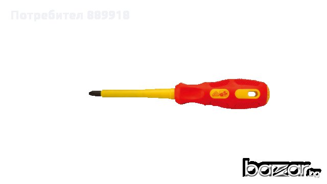 Отвертки прави и кръстати изолирани 1000 Волта магнитни 3х100мм.ханс, снимка 2 - Отвертки - 9725253