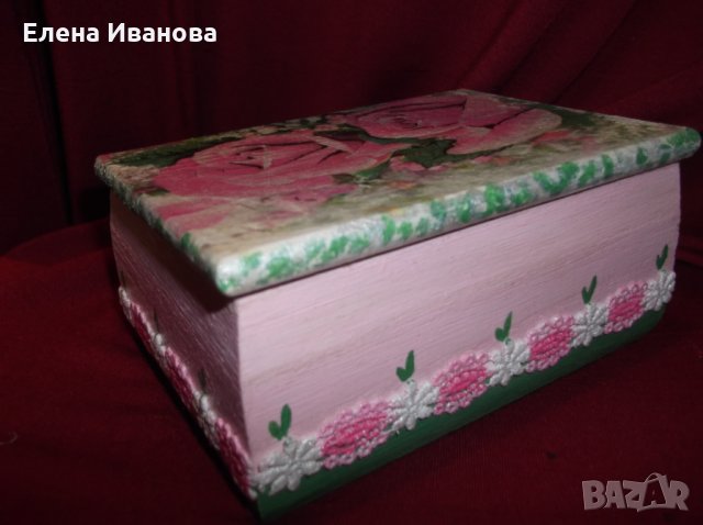 Дървена кутия за бижута #21, снимка 1 - Декорация за дома - 24388389
