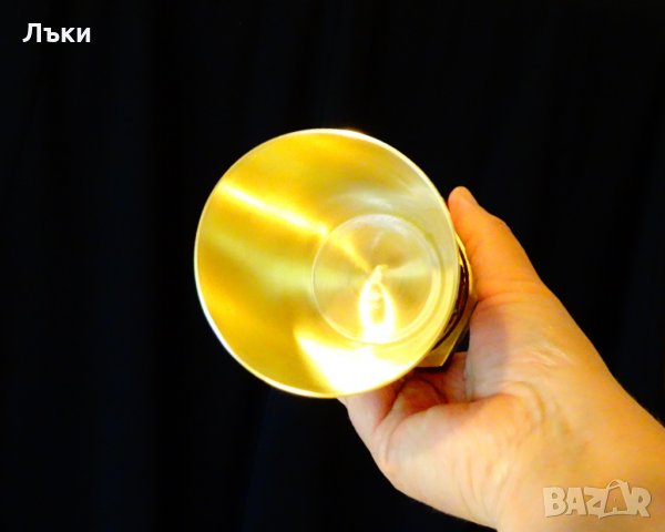 Бронзов бокал за вино 350 мл.,лози,грозде.  , снимка 5 - Антикварни и старинни предмети - 25444320